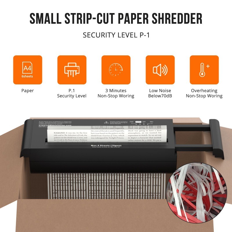 Home Office Paper Shredder - آلة تمزيق الورق اليدوية، آلة تمزيق