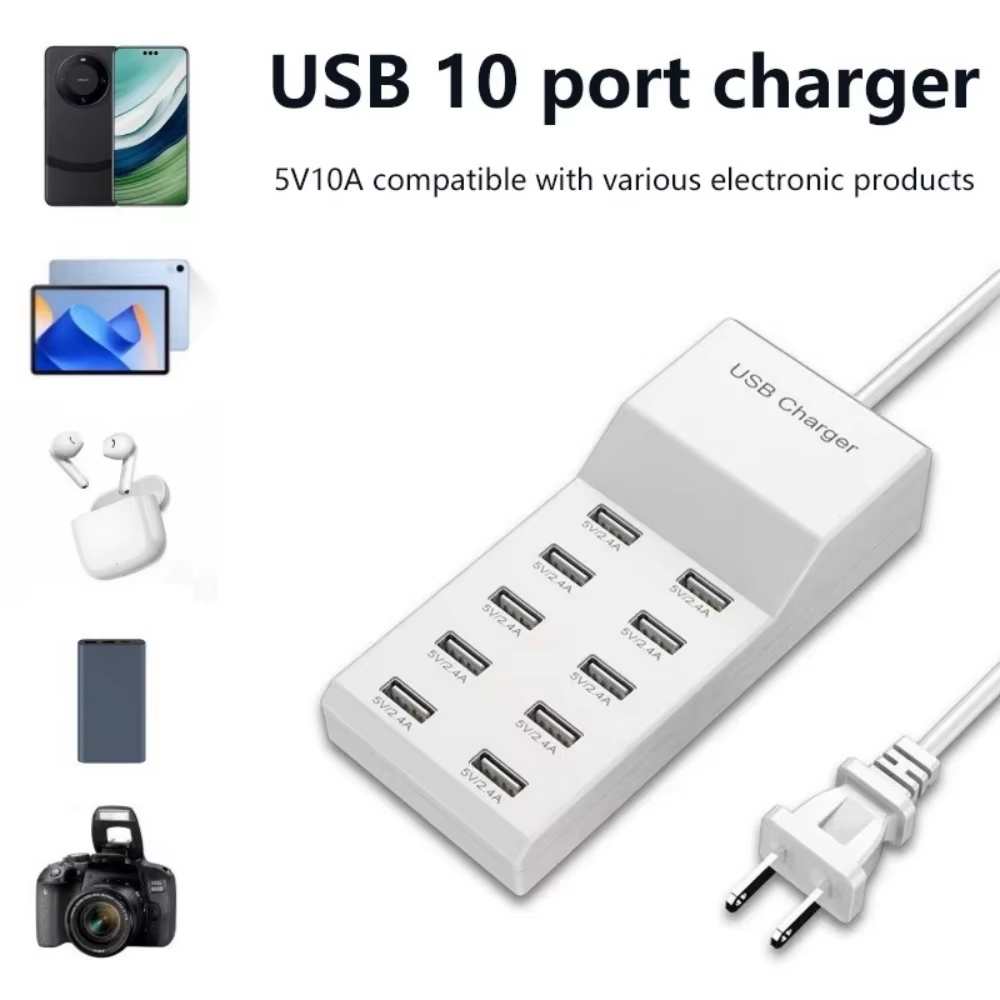 10 منافذ USB Hub شاحن سريع الم - مراجعة Home Office Of Uk وسعره