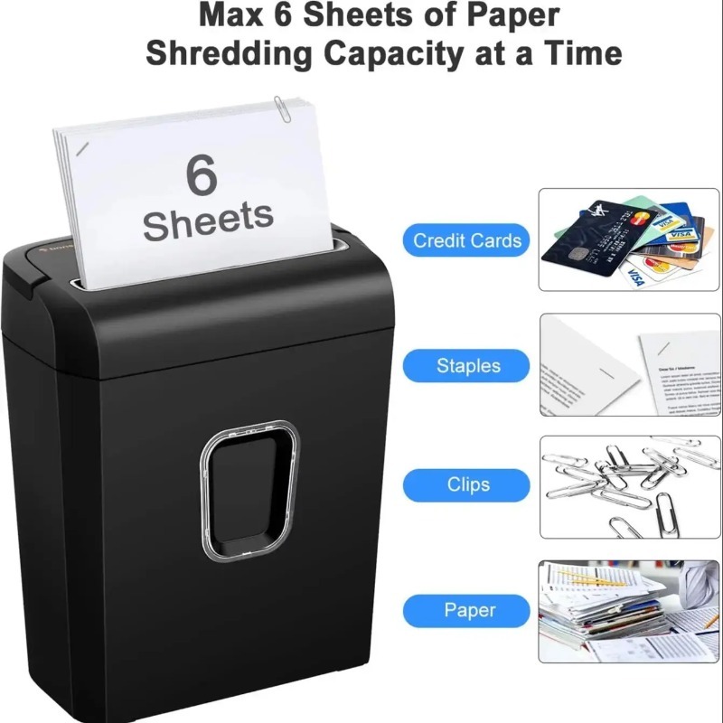 ماكينة تقطيع الورق ذات 6 أوراق - مراجعة Home Office Paper Shredder وسعره